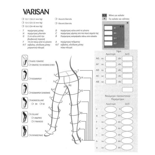 Καλσόν Διαβαθμισμένης Συμπίεσης - Μπεζ | Varisan Soft CC1