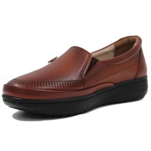  Ανατομικό Γυναικείο Παπούτσι Δερμάτινο - Καφέ 2322