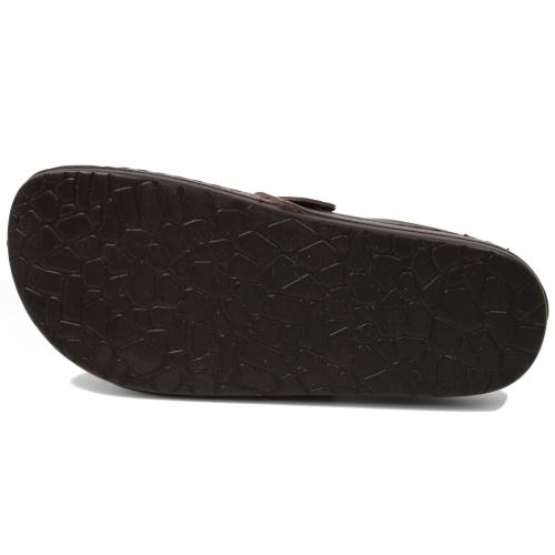 Ανατομική Ανδρική Χειμερινή Παντόφλα με Φελλό - Σκούρο Καφέ 2354