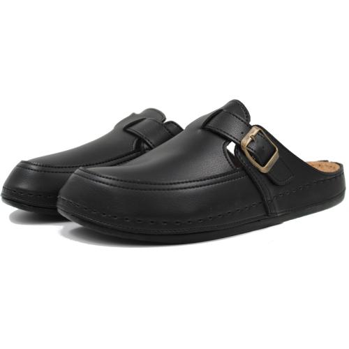 Ανατομική Ανδρική Χειμερινή Παντόφλα με Φελλό - Μαύρη 2354