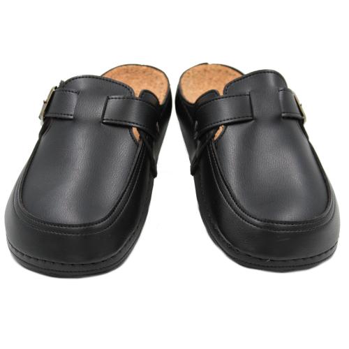 Ανατομική Ανδρική Χειμερινή Παντόφλα με Φελλό - Μαύρη 2354