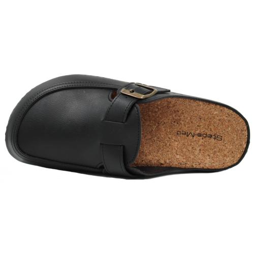 Ανατομική Ανδρική Χειμερινή Παντόφλα με Φελλό - Μαύρη 2354