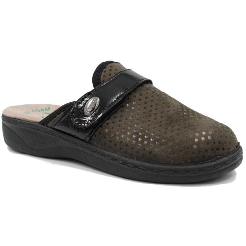 Ανατομική Γυναικεία Παντόφλα με Memory Foam - Σκούρο Πράσινο 2374