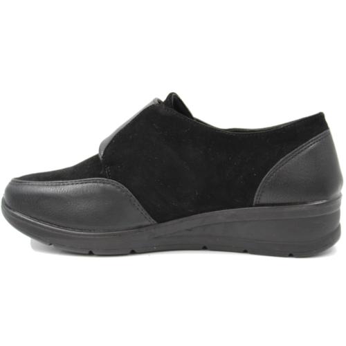 Ανατομικό Γυναικείο Παπούτσι  Με Ρυθμιζόμενο Αυτοκόλλητο - Μαύρο 6548