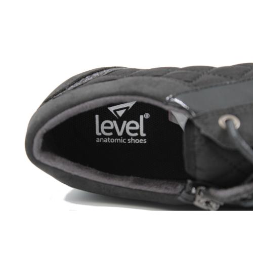 Ανατομικό Γυναικείο Παπούτσι Με Κορδόνι και Φερμουάρ - Μαύρο 6549