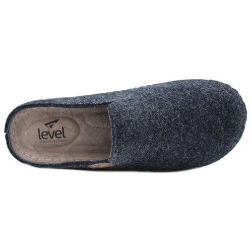 Ανατομική Γυναικεία Παντόφλα με Τσόχα & Τρακτερωτή Σόλα - Μπλε 4033