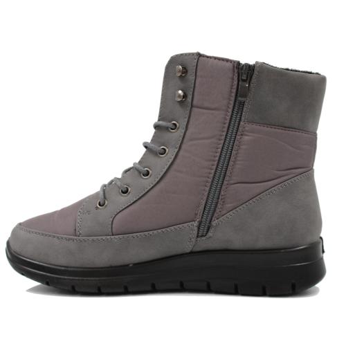 Ανατομικό Αδιάβροχο Μποτάκι Υφασμάτινο με Κορδόνια - Γκρι 462