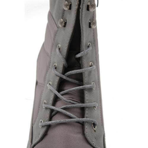 Ανατομικό Αδιάβροχο Μποτάκι Υφασμάτινο με Κορδόνια - Γκρι 462