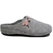Ανατομική Γυναικεία Παντόφλα Τσόχα με Σχέδιο - Γκρι 2352