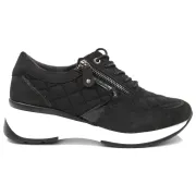 Ανατομικό Γυναικείο Παπούτσι Με Κορδόνι και Φερμουάρ - Μαύρο 6549