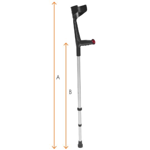 Βακτηρία Αγκώνα Ενισχυμένη Μαύρη - Με Σταθερή Λαβή 