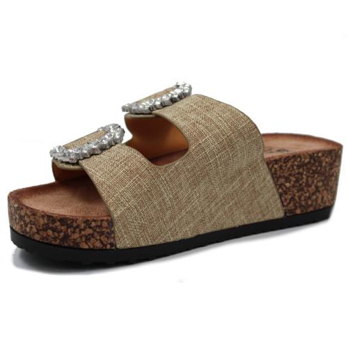 Ανατομική Γυναικεία Παντόφλα - Μπεζ 2587