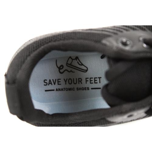  Ανατομικό Γυναικείο Sneaker - Μαύρο 8017