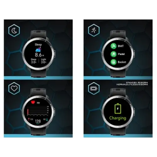 Smartwatch Sportpix &Mu;&alpha;ύ&rho;&omicron;